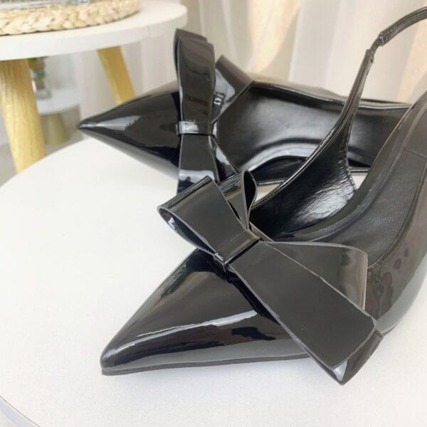 Black Pointy Slingback Heels