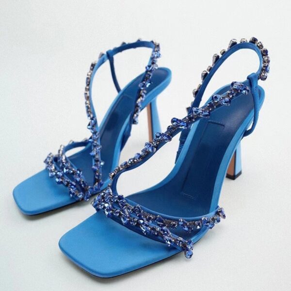 Rich Blue Garden Stone Sandal