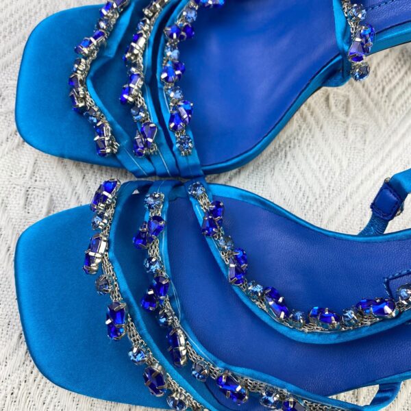 Rich Blue Garden Stone Sandal