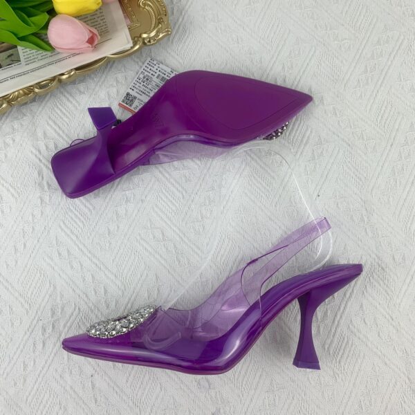 Purple Charmed Butterfly Slingback Heels