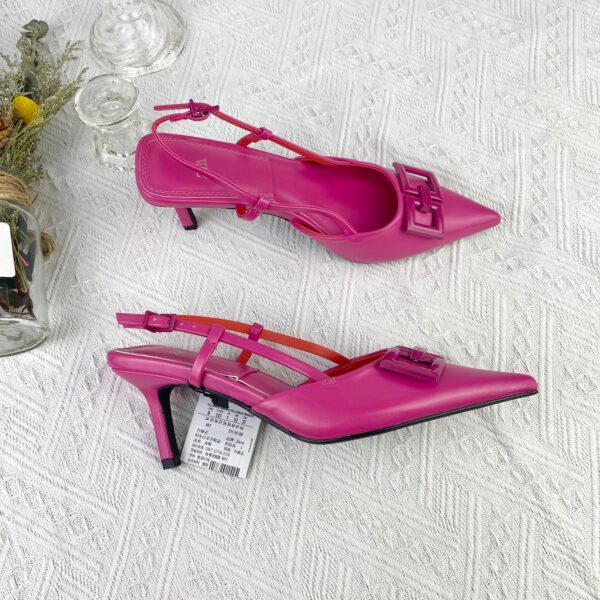 Pink Kitten-Heel Slingback