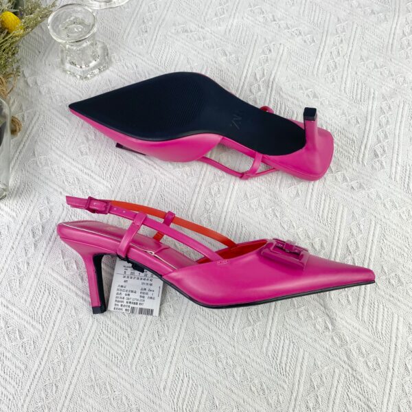 Pink Kitten-Heel Slingback