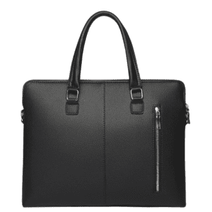 Saleerachi Penna Italia Double Zipper Leather Laptop Bag - Black - Image 2
