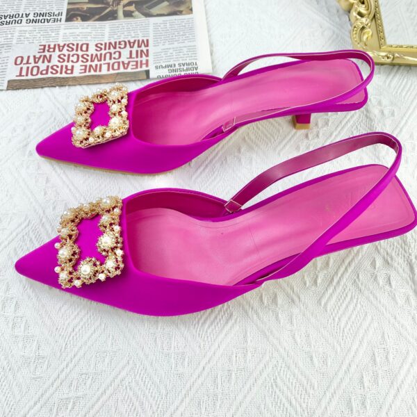 Pink kitten slingback