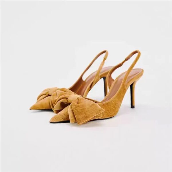 Mustard Big Bow Slingback