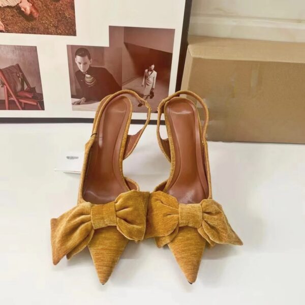 Mustard Big Bow Slingback