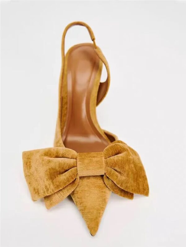 Mustard Big Bow Slingback