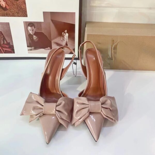 Nude Big Bow Slingback