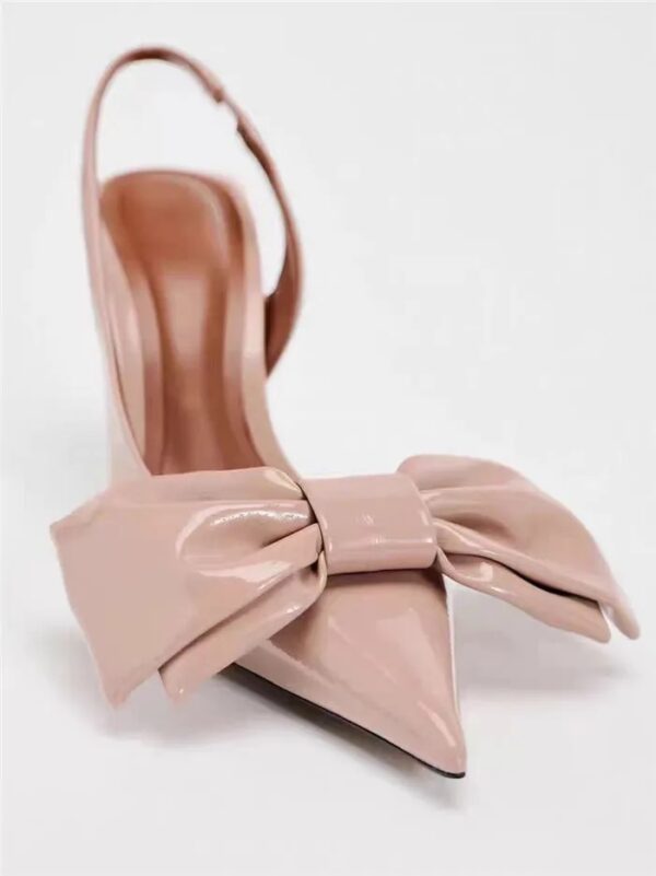 Nude Big Bow Slingback