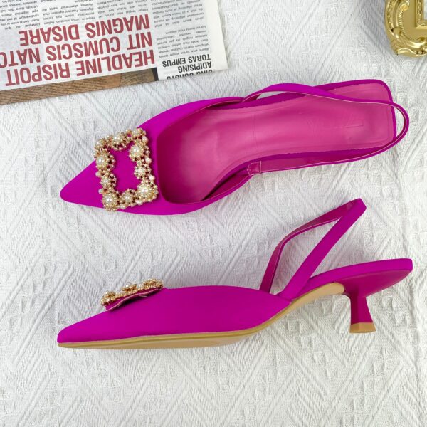 Pink kitten slingback