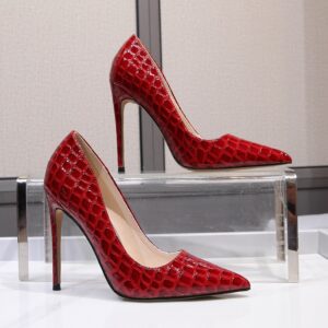 Red covered high heel