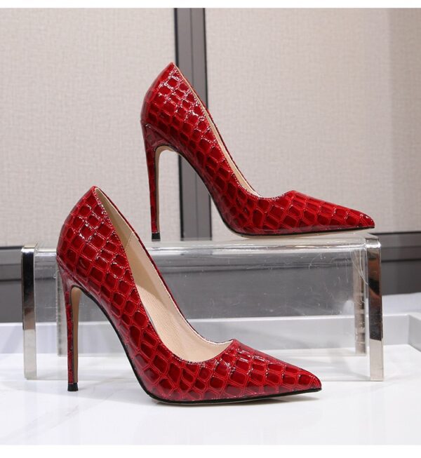 Red covered high heel