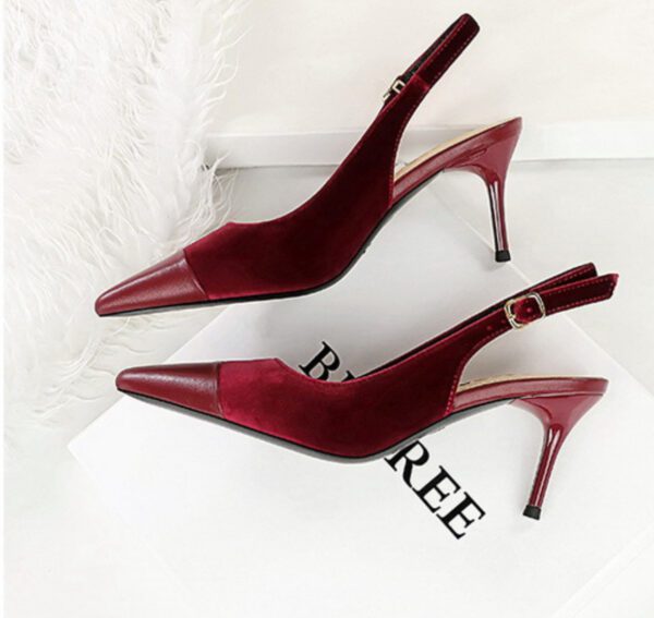 Red suede slingback