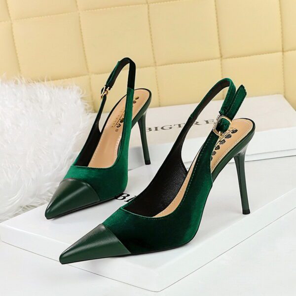 Green Suede Slingback