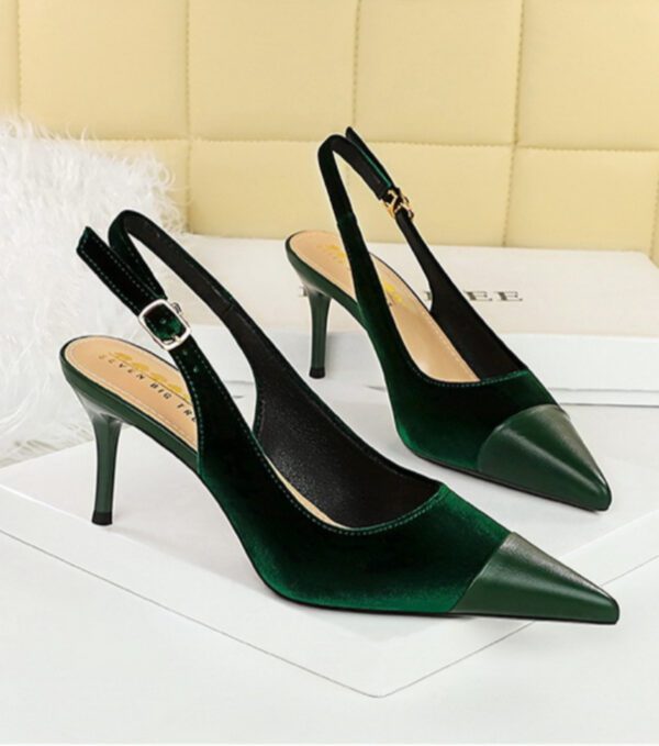 Green Suede Slingback