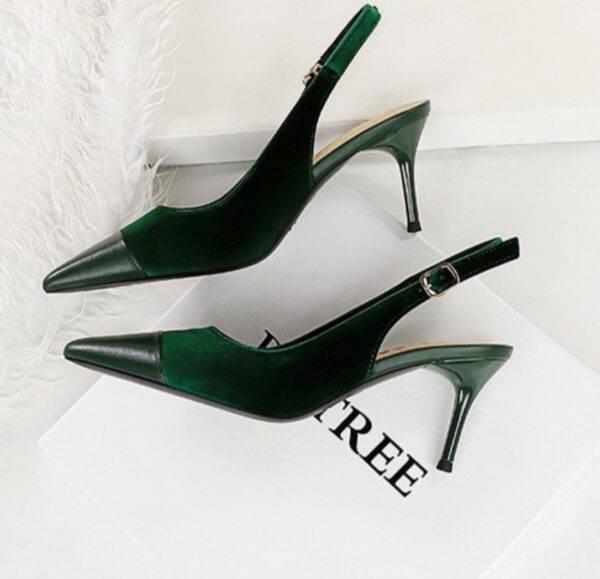 Green Suede Slingback