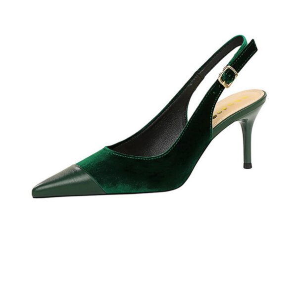 Green Suede Slingback