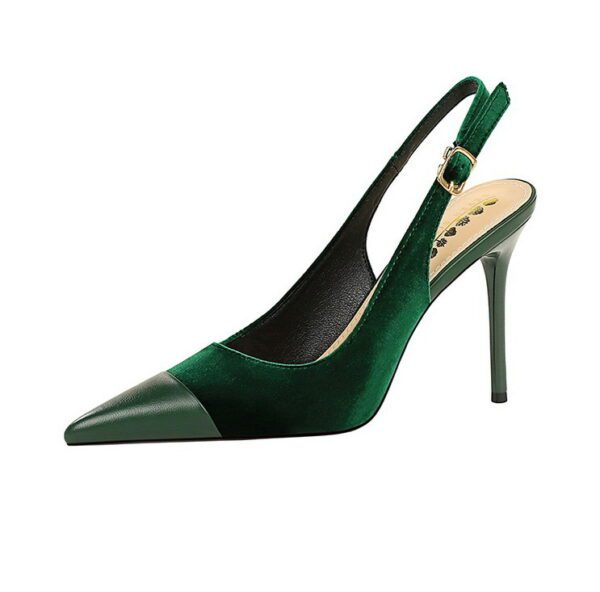 Green Suede Slingback