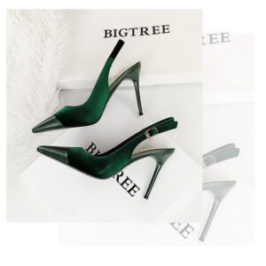 Green Suede Slingback