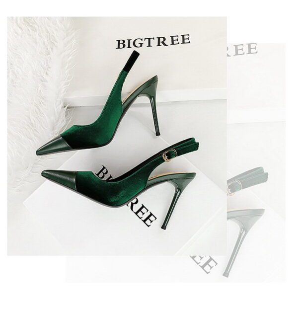 Green Suede Slingback
