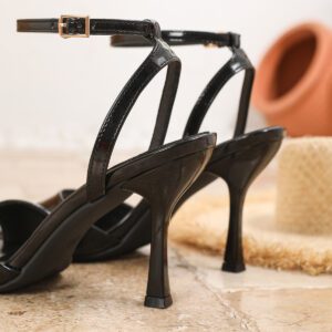 Black Ankle Strap Sandal