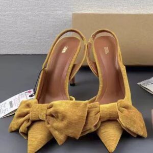 Mustard Big Bow Slingback