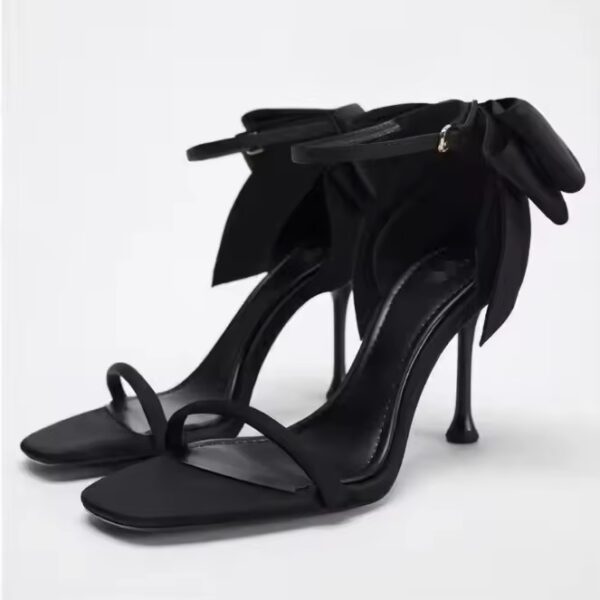 Black Bowtie Sandal