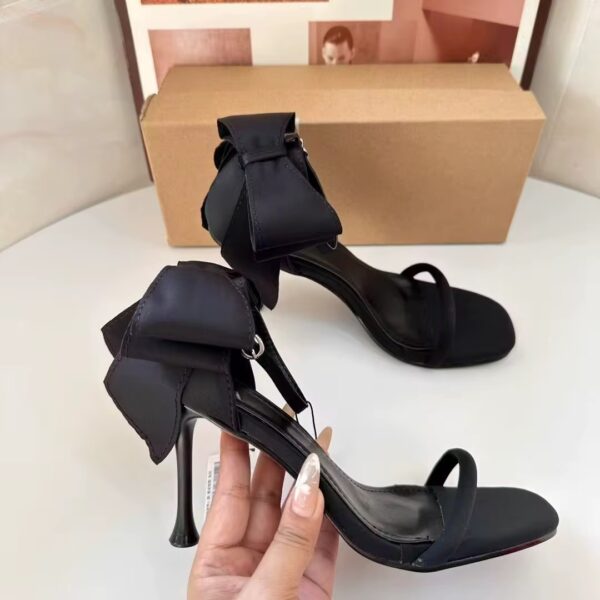 Black Bowtie Sandal