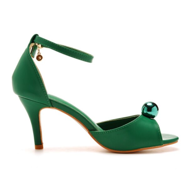 Green Open toe shoe