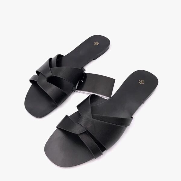 Black Pink Slippers