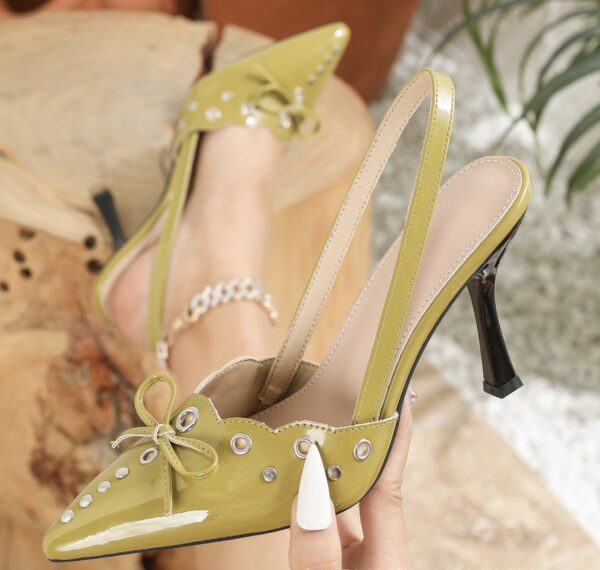 Lemon Green Vinyl Slingback