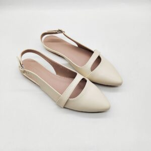 Off-White Flat Slingbacks
