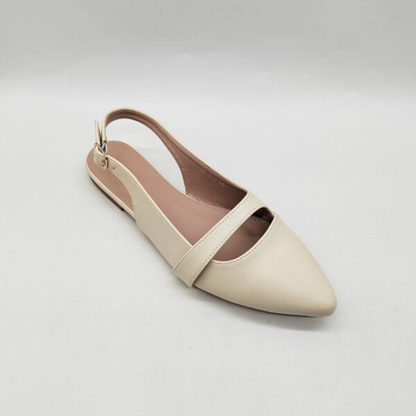 Off-White Flat Slingbacks