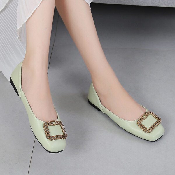 Green Hazel Brooch Flat Shoe - Image 2