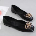 Black Royale Flat Shoe