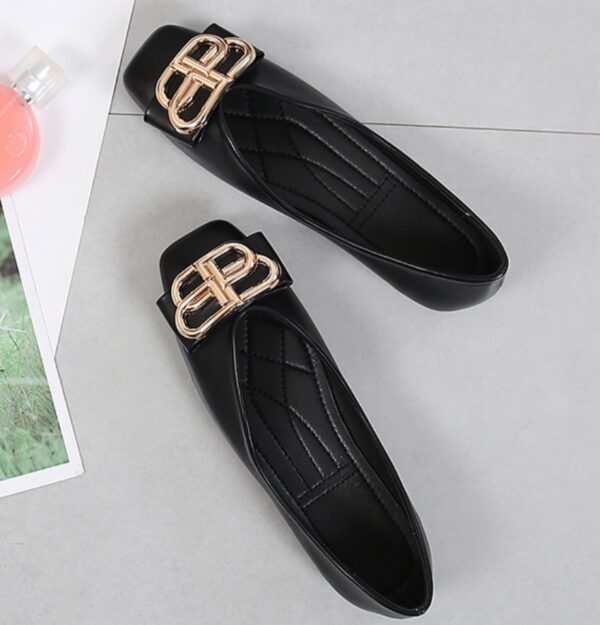 Black Royale Flat Shoe