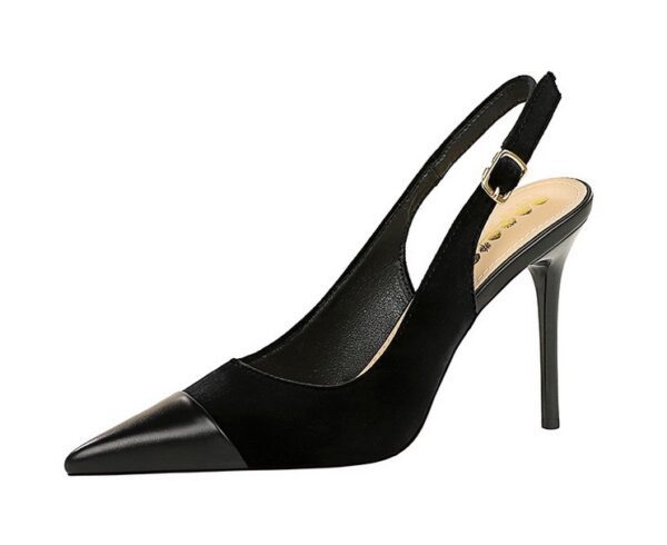 Black Suede sling back - high heel (4.5 inches)