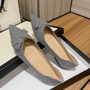 Amber Black Flat Shoe