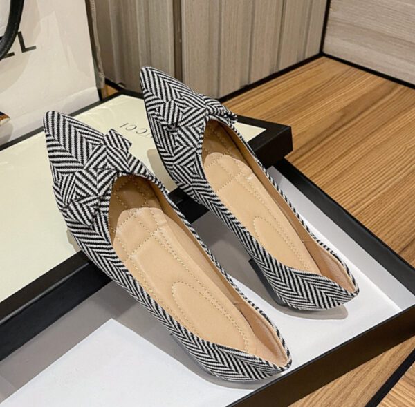 Amber Black Flat Shoe