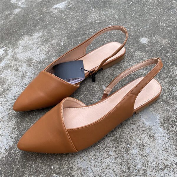 Brown Lily Flat Slingback