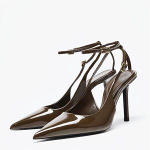 Toffee Chic Brown Ankle Strap Heel
