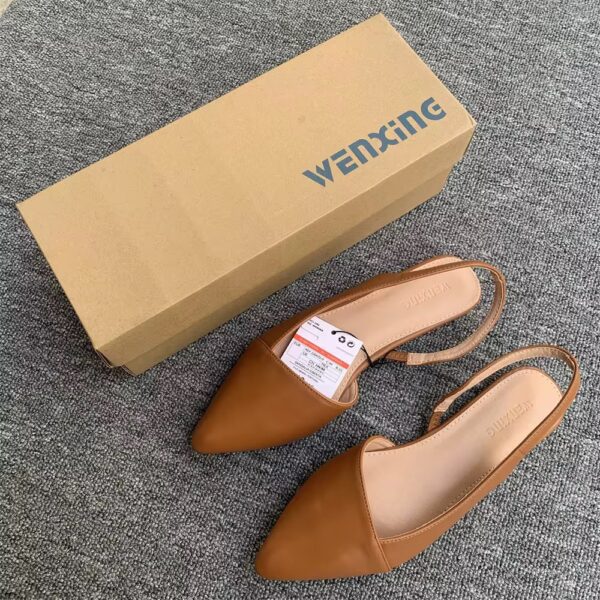 Brown Lily Flat Slingback