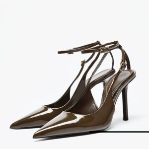 Toffee Chic Brown Ankle Strap Heel