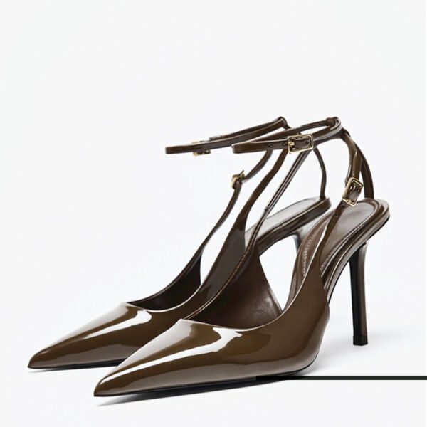 Toffee Chic Brown Ankle Strap Heel
