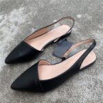 Black Lily Flat Slingback