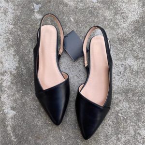 Black Lily Flat Slingback