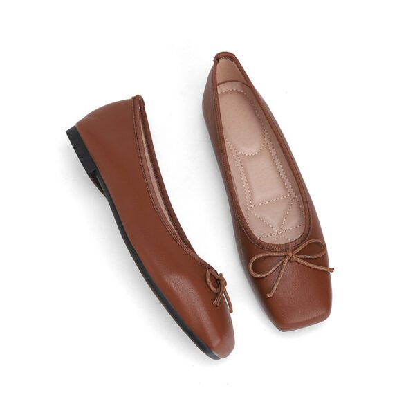 Mocha Muse Bow Flat Shoe