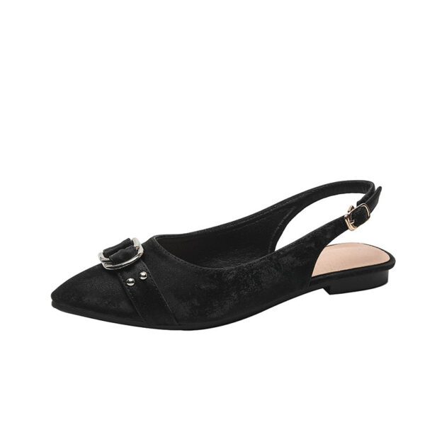 Black Bliss Flat Slingback