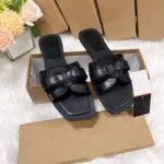 Black Knot Flat Slippers