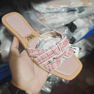 Pink Knot Flat Slippers